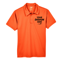 Team 365 Men's Command Snag Protection Polo, Sport Burnt Orange, Front view, Mockup