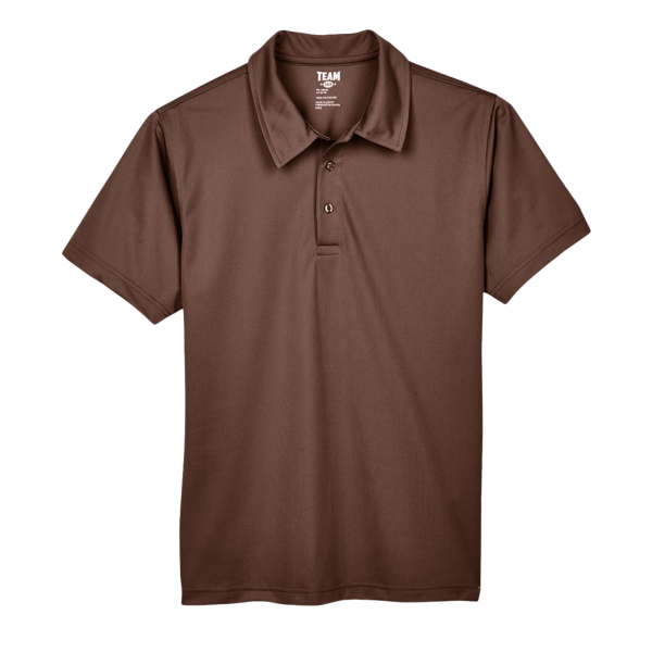 Team 365 Men's Command Snag Protection Polo, Sport Dark Brown, Front view