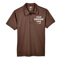 Team 365 Men's Command Snag Protection Polo, Sport Dark Brown, Front view, Mockup