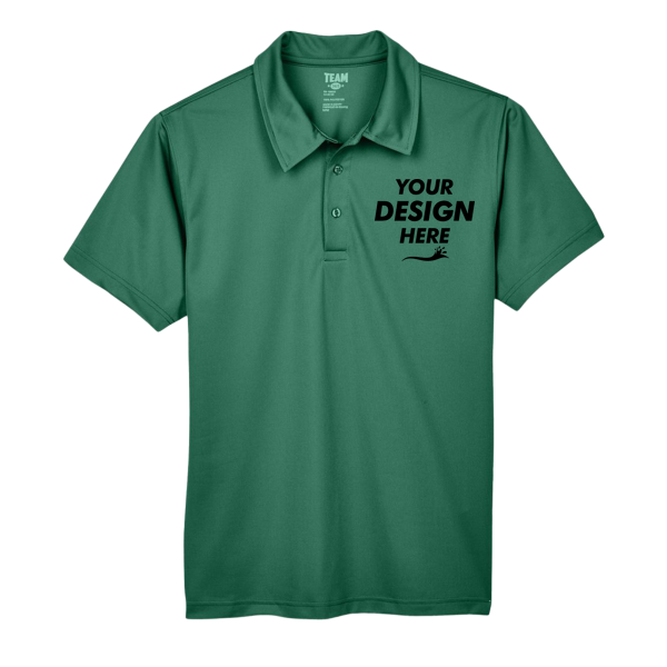 Team 365 Men's Command Snag Protection Polo, Sport Dark Green, Front view, Mockup