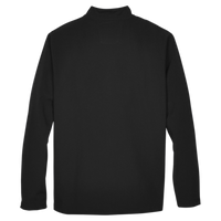 Team 365 Men's Leader Soft Shell Jacket, Black, Back view