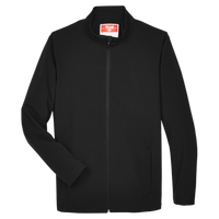 Team 365 Men's Leader Soft Shell Jacket, Black, Front view