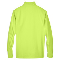 Team 365 Men's Leader Soft Shell Jacket, Safety Yellow, Back view