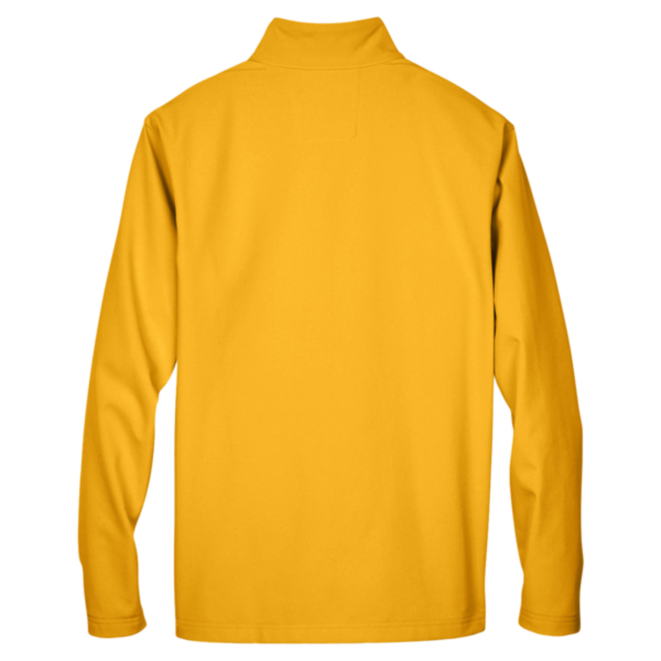 Team 365 Men's Leader Soft Shell Jacket, Sport Athletic Gold, Back view