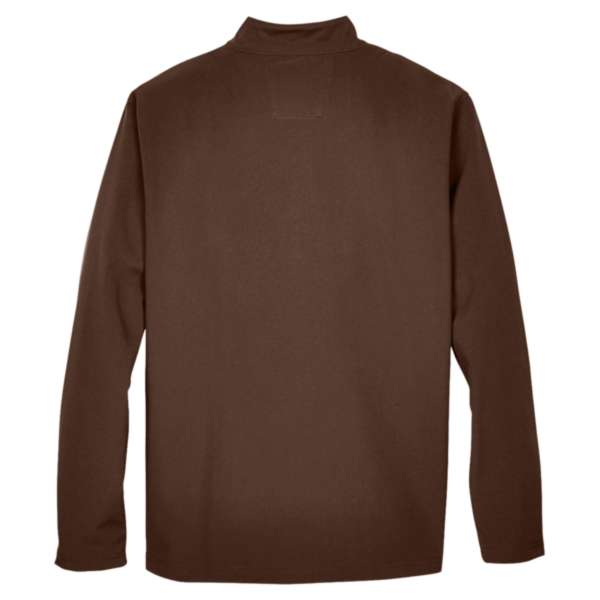 Team 365 Men's Leader Soft Shell Jacket, Sport Dark Brown, Back view