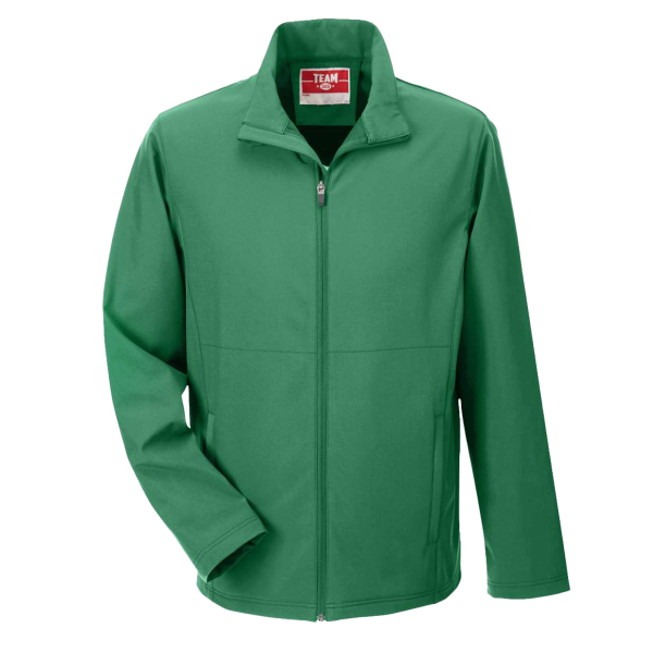Team 365 Men's Leader Soft Shell Jacket, Sport Dark Green, Front view
