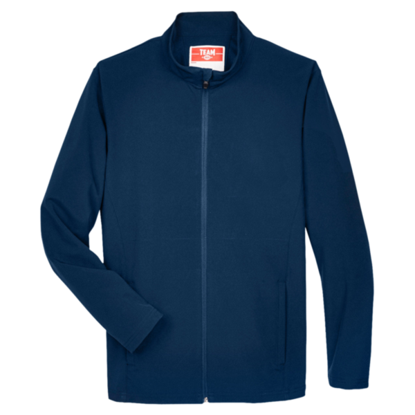 Team 365 Men's Leader Soft Shell Jacket, Sport Dark Navy, Front view