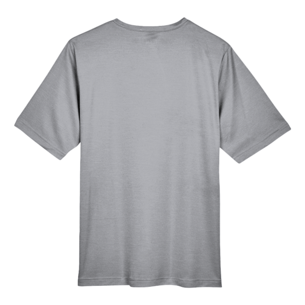 Team 365 Men's Sonic Heather Performance T-Shirt, Athletic Heather, Back view