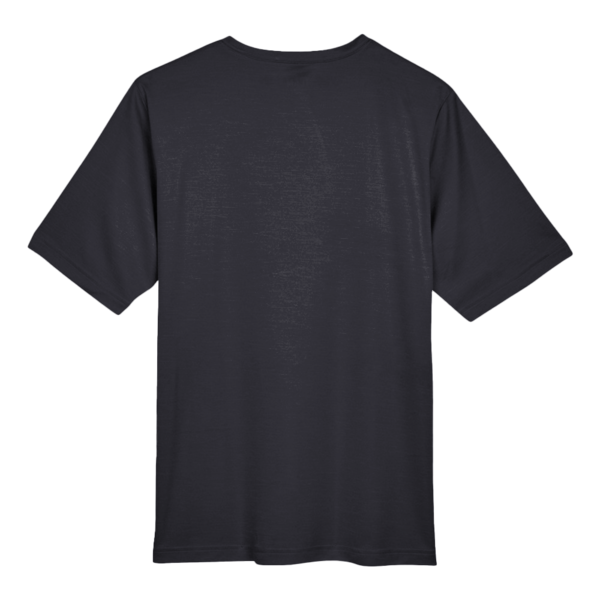 Team 365 Men's Sonic Heather Performance T-Shirt, Black Heather, Back view