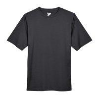 Team 365 Men's Sonic Heather Performance T-Shirt, Black Heather, Front view