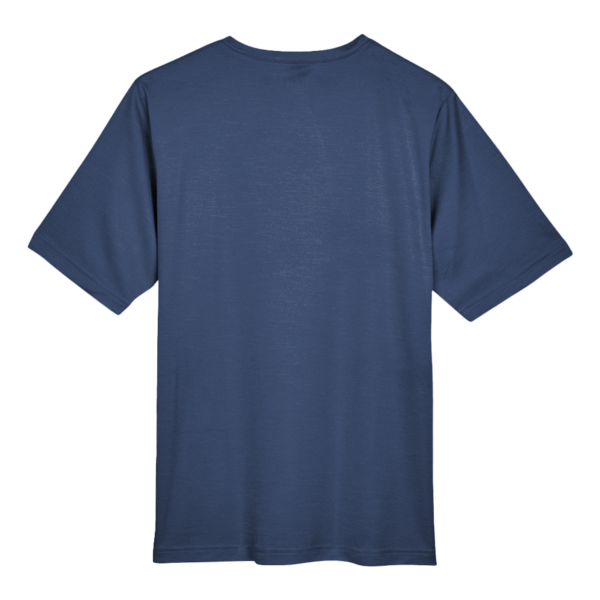 Team 365 Men's Sonic Heather Performance T-Shirt, Sport Dark Navy Heather, Back view