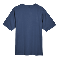 Team 365 Men's Sonic Heather Performance T-Shirt, Sport Dark Navy Heather, Back view