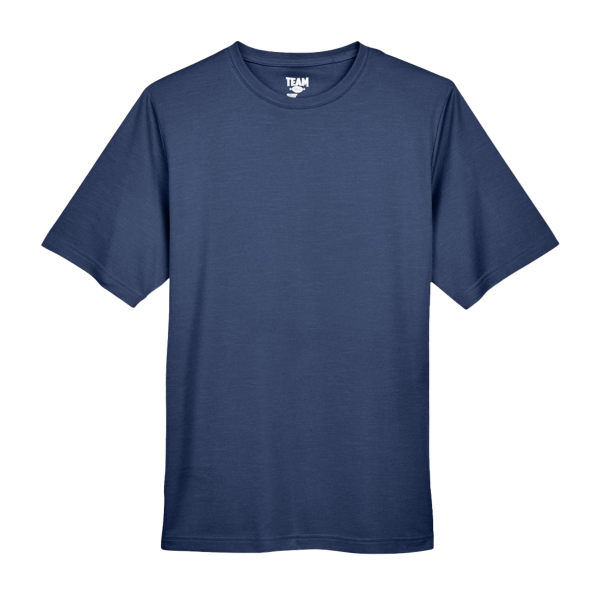 Team 365 Men's Sonic Heather Performance T-Shirt, Sport Dark Navy Heather, Front view