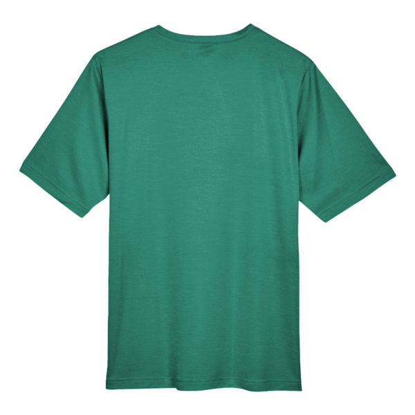 Team 365 Men's Sonic Heather Performance T-Shirt, Sport Forest Heather, Back view