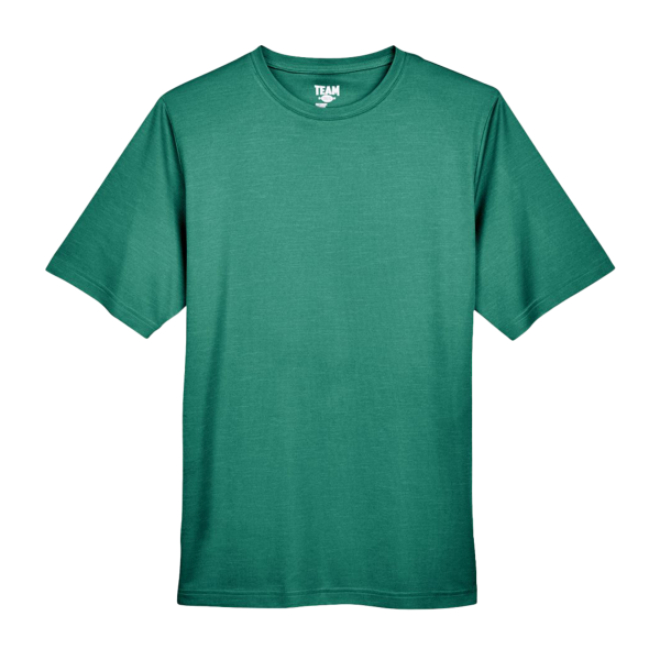 Team 365 Men's Sonic Heather Performance T-Shirt, Sport Forest Heather, Front view