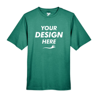 Team 365 Men's Sonic Heather Performance T-Shirt, Sport Forest Heather, Front view, Mockup