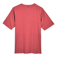 Team 365 Men's Sonic Heather Performance T-Shirt, Sport Red Heather, Back view