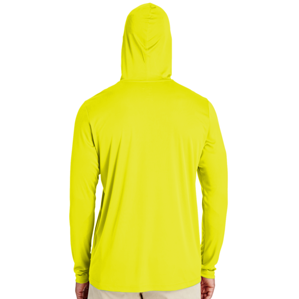 Team 365 Men's Zone Performance Hooded T-Shirt, Safety Yellow, Back view
