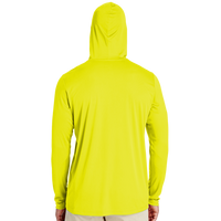 Team 365 Men's Zone Performance Hooded T-Shirt, Safety Yellow, Back view