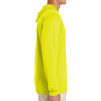 Team 365 Men's Zone Performance Hooded T-Shirt, Safety Yellow, Right Sleeve view