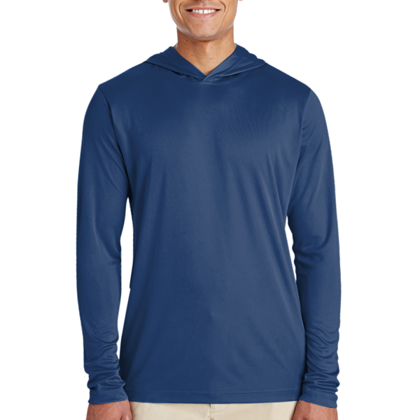 Team 365 Men's Zone Performance Hooded T-Shirt, Sport Dark Navy, Front view