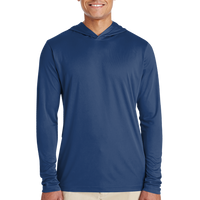 Team 365 Men's Zone Performance Hooded T-Shirt, Sport Dark Navy, Front view
