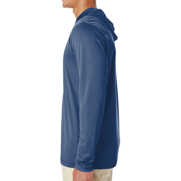 Team 365 Men's Zone Performance Hooded T-Shirt, Sport Dark Navy, Left Sleeve view