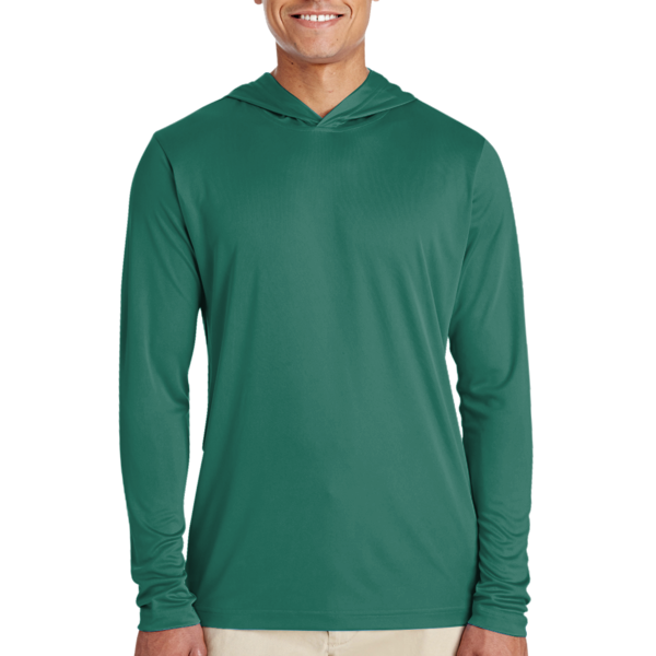 Team 365 Men's Zone Performance Hooded T-Shirt, Sport Forest, Front view