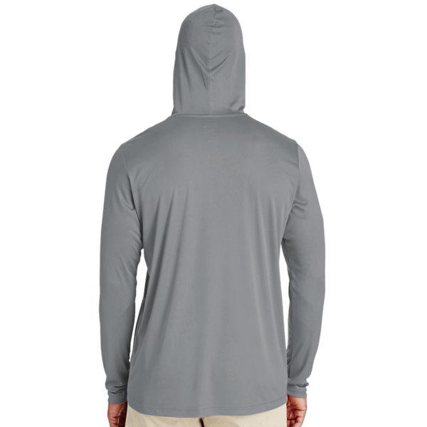 Team 365 Men's Zone Performance Hooded T-Shirt, Sport Graphite, Back view