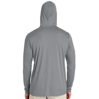 Team 365 Men's Zone Performance Hooded T-Shirt, Sport Graphite, Back view