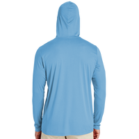 Team 365 Men's Zone Performance Hooded T-Shirt, Sport Light Blue, Back view