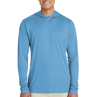Team 365 Men's Zone Performance Hooded T-Shirt, Sport Light Blue, Front view