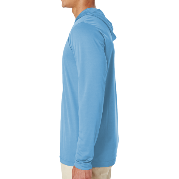 Team 365 Men's Zone Performance Hooded T-Shirt, Sport Light Blue, Left Sleeve view
