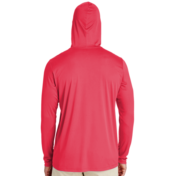 Team 365 Men's Zone Performance Hooded T-Shirt, Sport Red, Back view