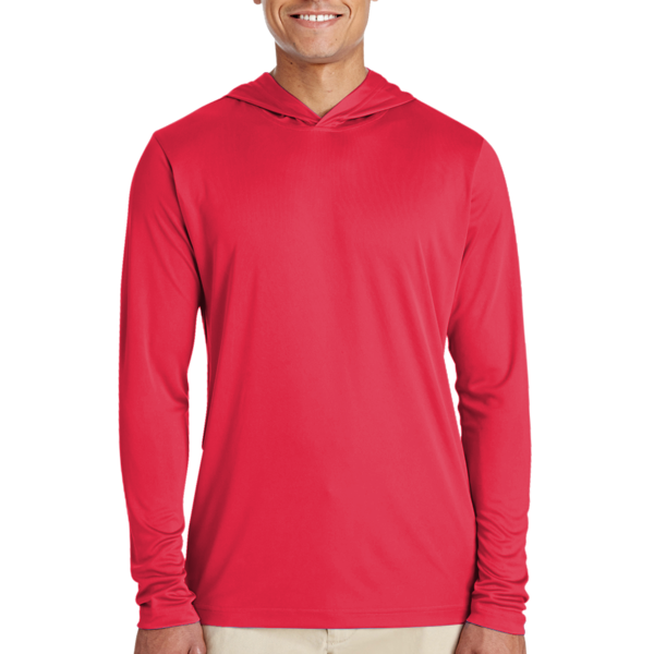 Team 365 Men's Zone Performance Hooded T-Shirt, Sport Red, Front view