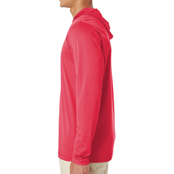 Team 365 Men's Zone Performance Hooded T-Shirt, Sport Red, Left Sleeve view