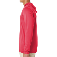 Team 365 Men's Zone Performance Hooded T-Shirt, Sport Red, Left Sleeve view