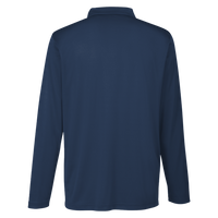 Team 365 Men's Zone Performance Long Sleeve Polo, Sport Dark Navy, Back view