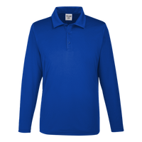Team 365 Men's Zone Performance Long Sleeve Polo, Sport Royal, Front view