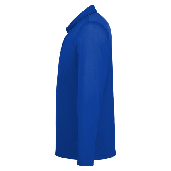 Team 365 Men's Zone Performance Long Sleeve Polo, Sport Royal, Left Sleeve view