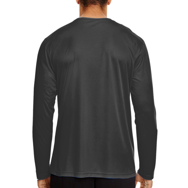 Team 365 Men's Zone Performance Long Sleeve T-Shirt, Black, Back view