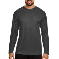 Team 365 Men's Zone Performance Long Sleeve T-Shirt, Black, Front view
