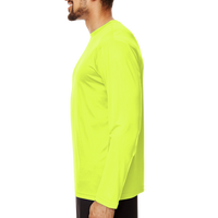 Team 365 Men's Zone Performance Long Sleeve T-Shirt, Safety Yellow, Left Sleeve view
