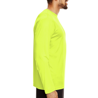 Team 365 Men's Zone Performance Long Sleeve T-Shirt, Safety Yellow, Right Sleeve view
