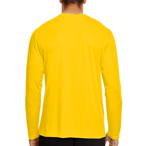 Team 365 Men's Zone Performance Long Sleeve T-Shirt, Sport Athletic Gold, Back view