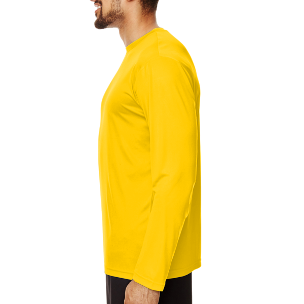 Team 365 Men's Zone Performance Long Sleeve T-Shirt, Sport Athletic Gold, Left Sleeve view