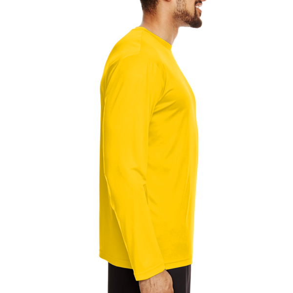 Team 365 Men's Zone Performance Long Sleeve T-Shirt, Sport Athletic Gold, Right Sleeve view