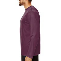 Team 365 Men's Zone Performance Long Sleeve T-Shirt, Sport Dark Maroon, Left Sleeve view