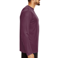 Team 365 Men's Zone Performance Long Sleeve T-Shirt, Sport Dark Maroon, Right Sleeve view