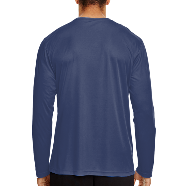 Team 365 Men's Zone Performance Long Sleeve T-Shirt, Sport Dark Navy, Back view